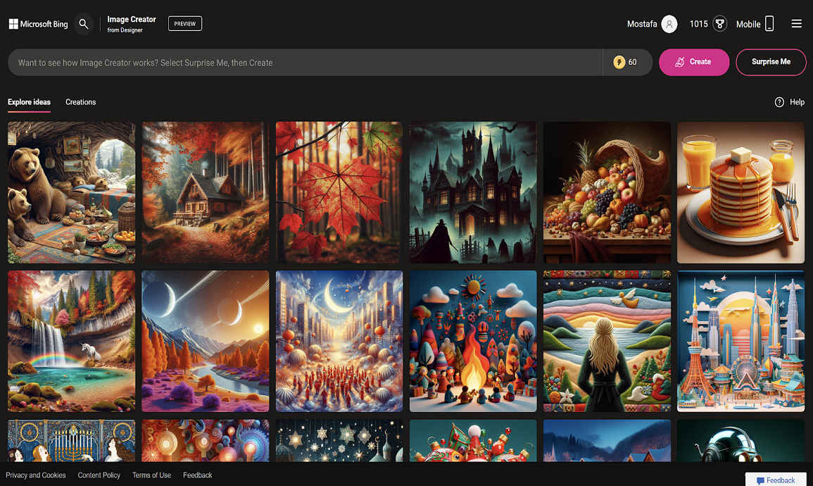 صورة من تصميم موقع Bing Image Creator