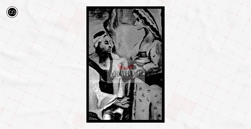 لوحة للرسامة إنجي أفلاطون