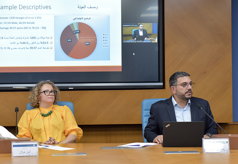 جانب من ندوة الانتخابات النيابية اللبنانية